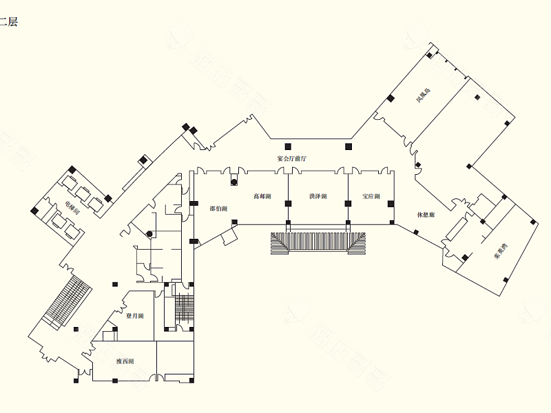 酒店二楼平面图
