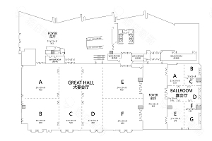 三楼宴会厅平面图