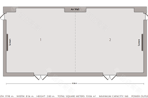 会议室1+2平面图